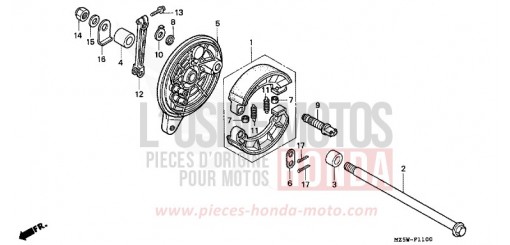 PANNEAU DE FREIN ARRIERE VF750CX de 1999